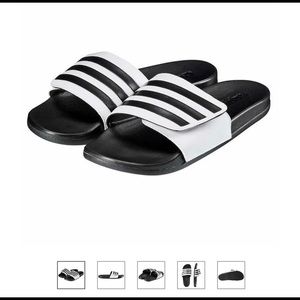 Adidas Adilette Comfort Slide Sandal Black/White